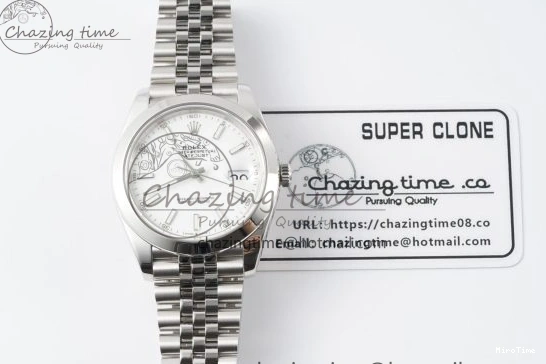 MiroTime 0508 RelaxedFit DateJust 41 SS Polished Bezel KING 1:1 Best Edition 904L Steel White Stick Dial on Jubilee Bracelet VR 2160